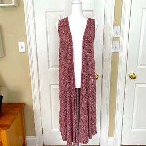 LuLaRoe Joy Vest, Size XS, Heather Red